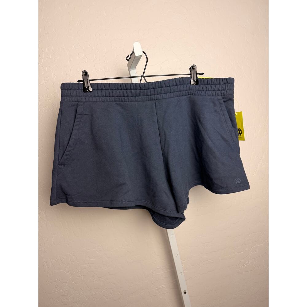 All In Motion Navy Sweat Shorts Womens XL 4” Inseam NWT Pockets